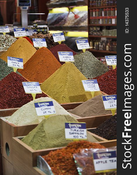 Turkey, Istanbul, Spice Bazaar, turkish spices for sale