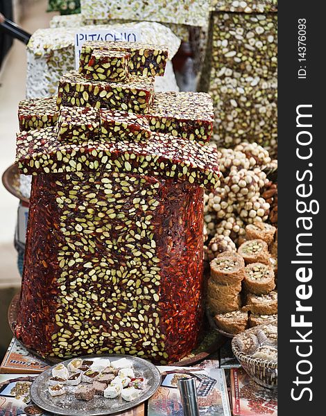 Turkey, Istanbul, Spice Bazaar, turkish nougat