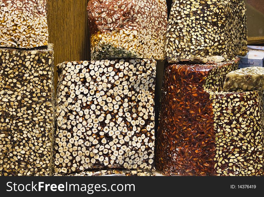 Turkey, Istanbul, Spice Bazaar, turkish nougat