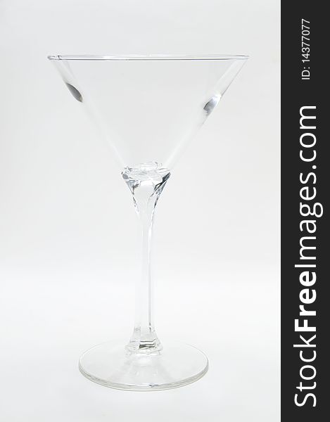 The martini glasses on white background