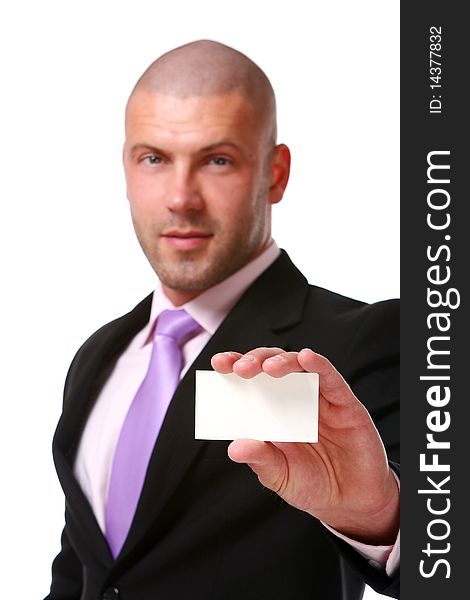 Business man isolated on the white