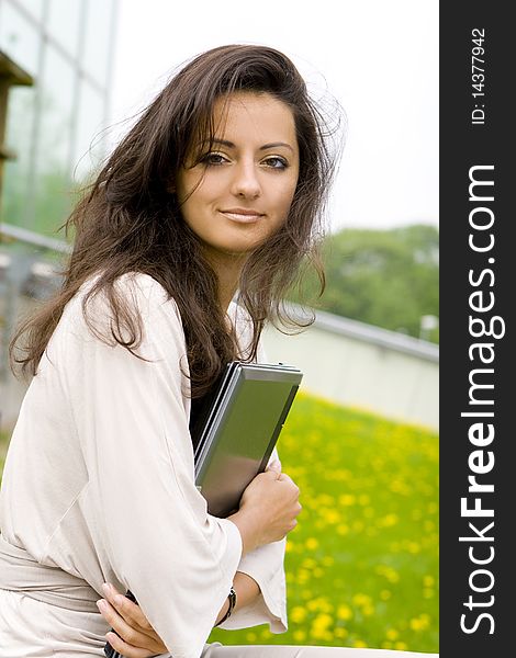 Beautiful And Attractive Woman In The Park