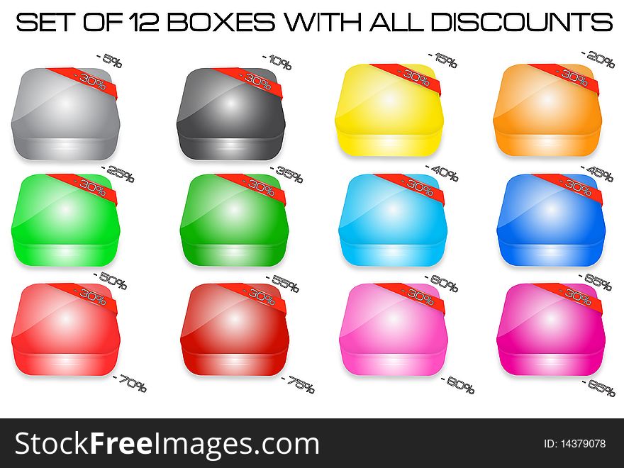 Color boxes with all discounts
