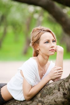 Blond Girl In Dreams Royalty Free Stock Photos Blond Girl In Dreams Royalty Free Stock Photos