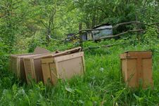 Transporting Beehives Royalty Free Stock Image Transporting Beehives Royalty Free Stock Image