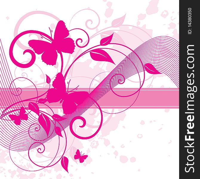 Abstract flowers background with place for your text. Abstract flowers background with place for your text