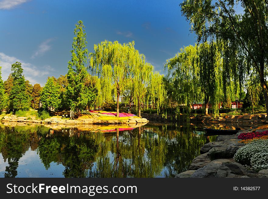 Zhongshan Park in Beijing's landscape.