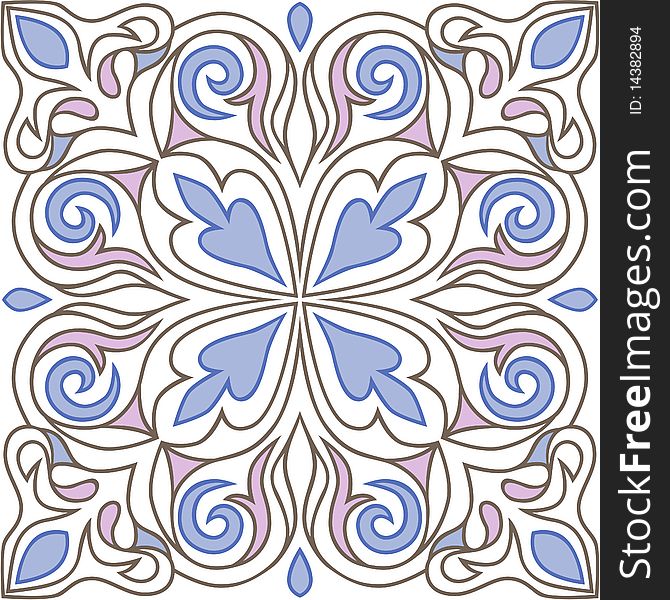 Seamless pattern with floral elements. Seamless pattern with floral elements