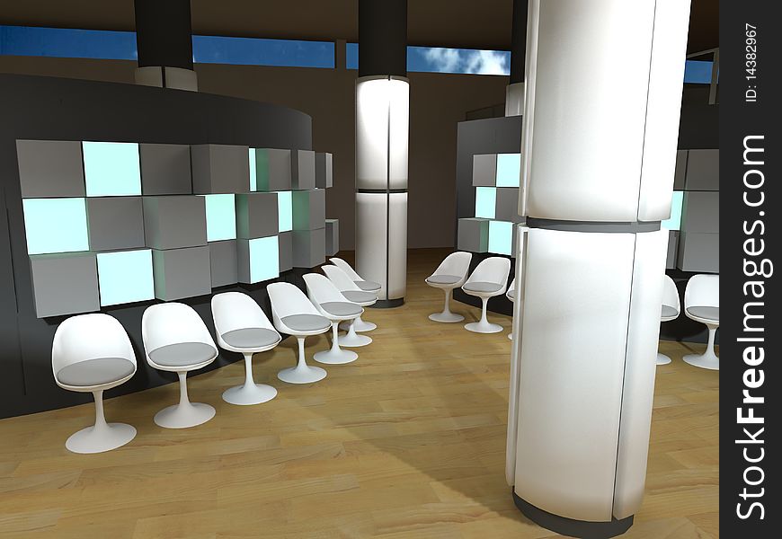 Hospital Waiting Room, White Chairs