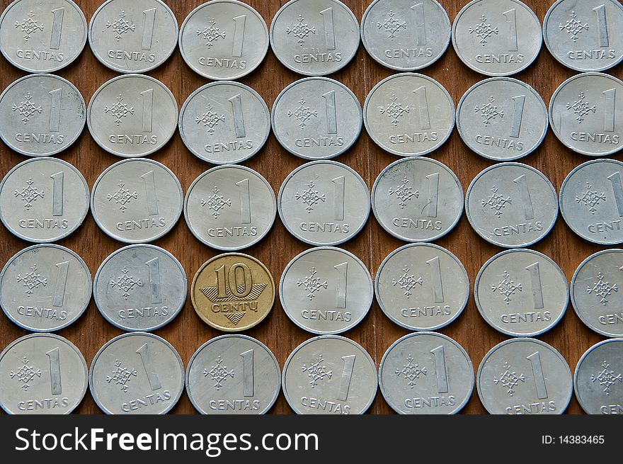 Lithuanian Coins Background