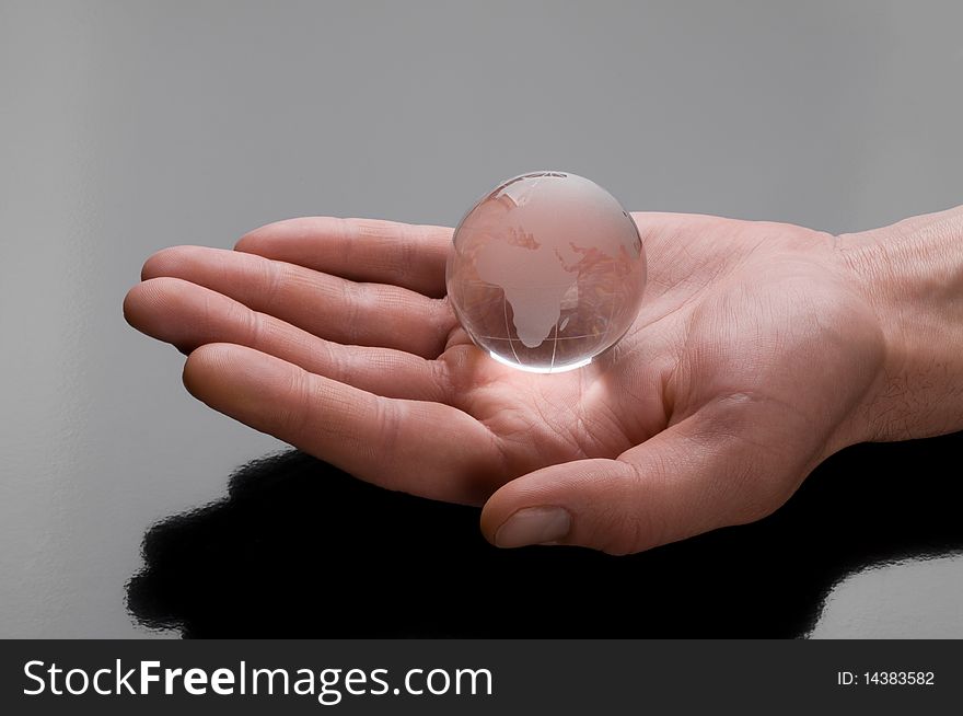 Glass Globe In Hand