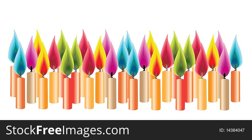 Abstract candles for life events