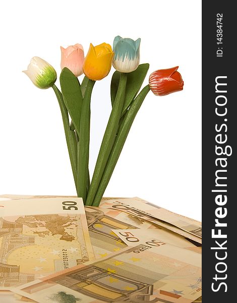 From euro denominations tulips grow. From euro denominations tulips grow
