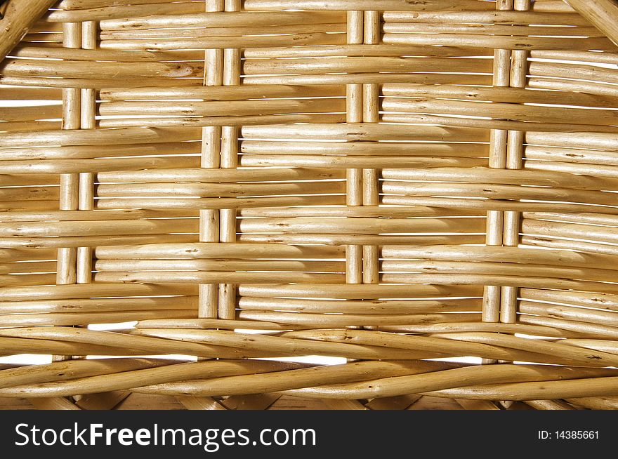 Willows and knotted to form a surface, as a sign of an ancient craft: basketry. Willows and knotted to form a surface, as a sign of an ancient craft: basketry