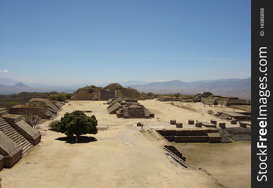 Ancient Zapotec Buildings at Monte Alban Oaxaca. Ancient Zapotec Buildings at Monte Alban Oaxaca