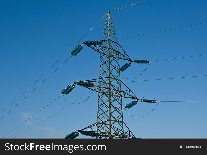 A power pole shot in Italy. A power pole shot in Italy