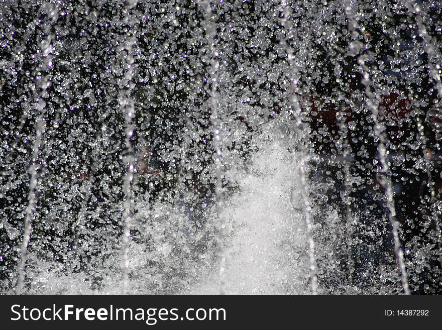 Outdoor fountain shot, close-up view. Outdoor fountain shot, close-up view