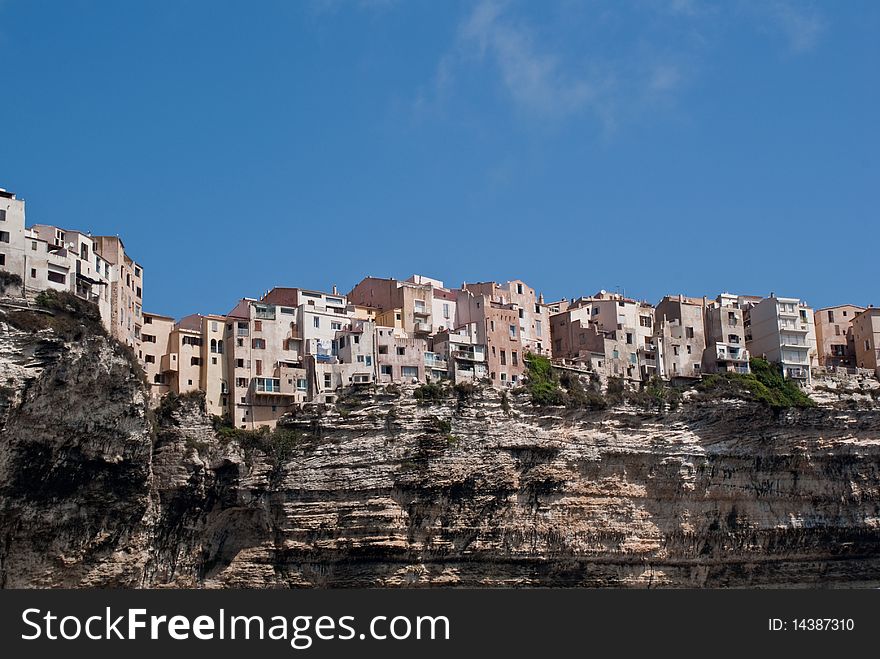 The city of Bonifacio, Corsica, France