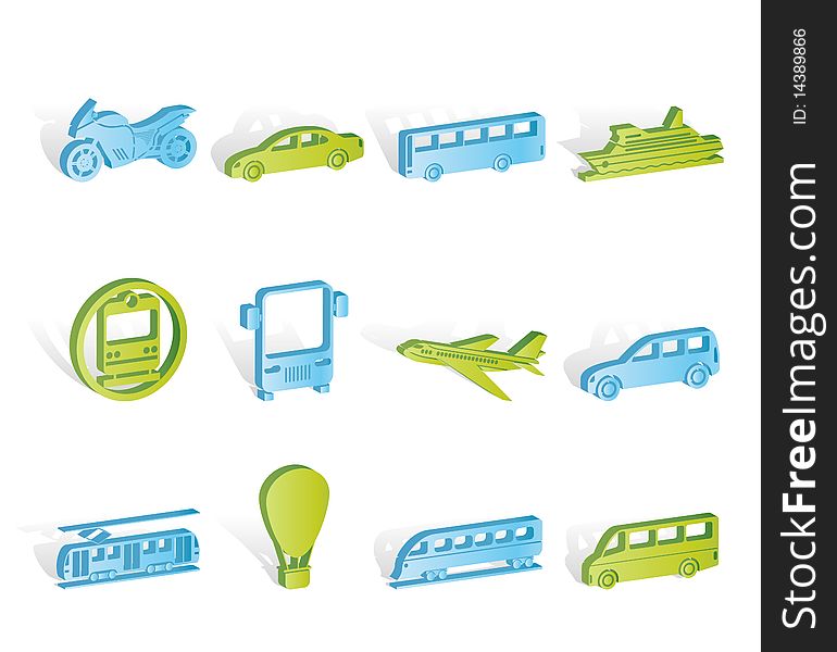 Travel and transportation of people icons -  icon set