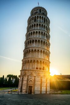 Leaning Tower Of Pisa In Pisa - Italy Royalty Free Stock Photo