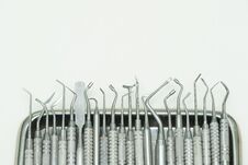 Dentist Tools  On White Background Royalty Free Stock Photos