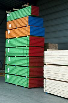 Free Colored Lumber Royalty Free Stock Photo - 14390455