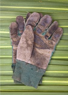 Old Gardening Gloves Royalty Free Stock Photos Old Gardening Gloves Royalty Free Stock Photos