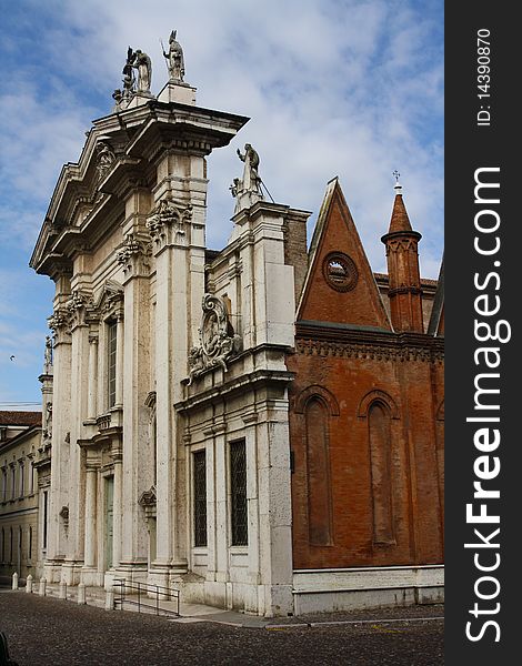 A preserved building in Mantova (Mantua), Italy in Lombardy region.