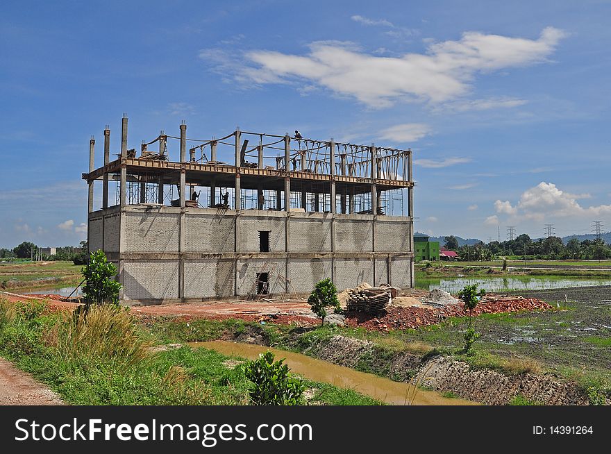 New building at the countryside. New building at the countryside