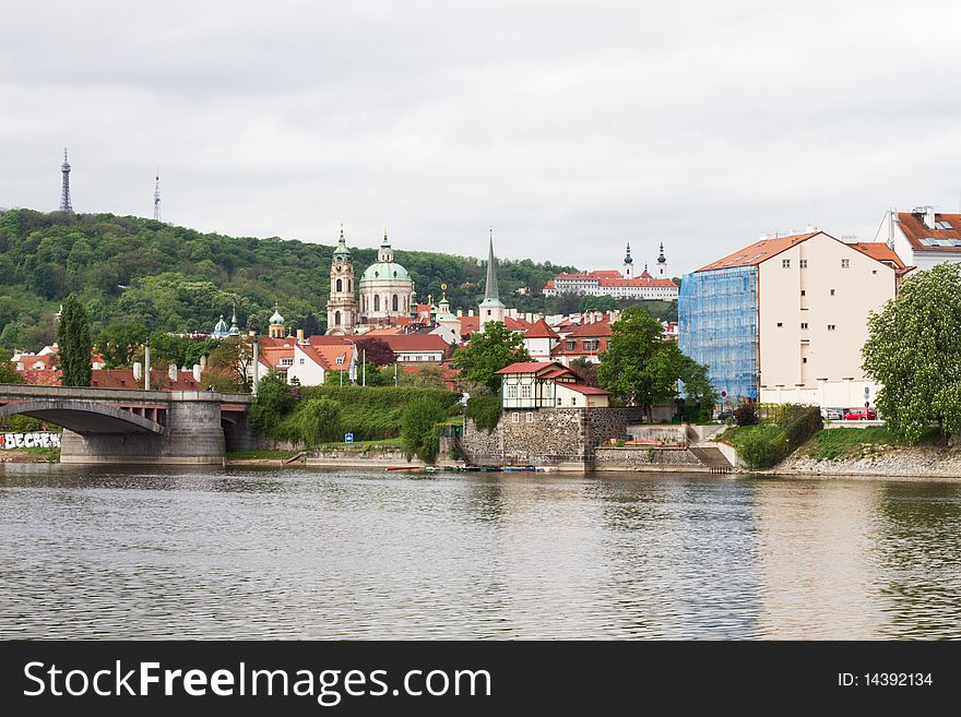 Site of Prague with brige