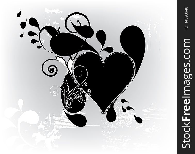 Abstract heart for valentine day, vector illustration. Abstract heart for valentine day, vector illustration