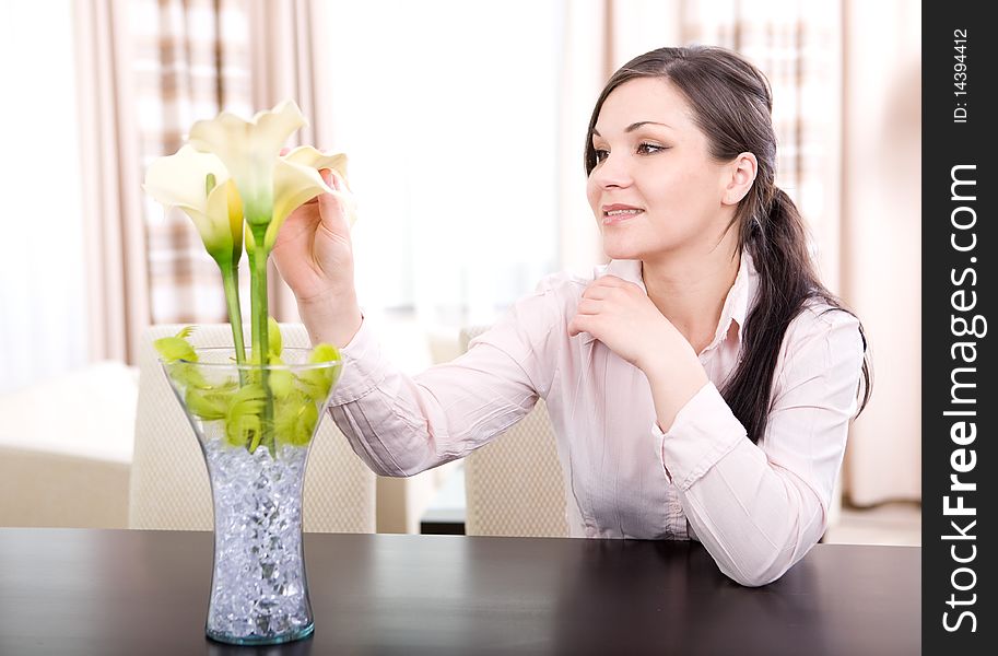 Woman With Flower