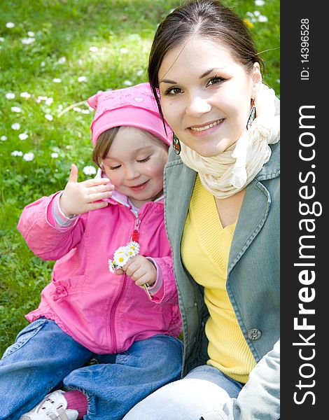 Little girl in park