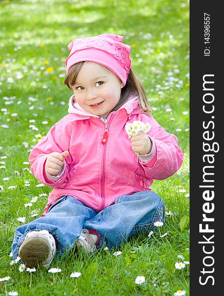 Little girl in park