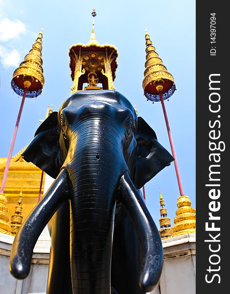 Statue of elephant for Thai king at grand palace. Statue of elephant for Thai king at grand palace