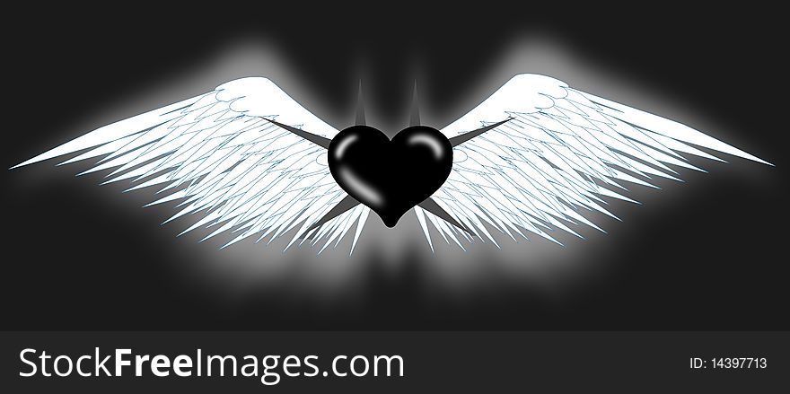 Illustration that represents a black winged dark. The second name of this illustration can be cursed love, due to the color I chose. Illustration that represents a black winged dark. The second name of this illustration can be cursed love, due to the color I chose.