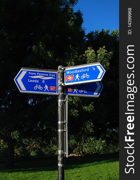 Trans Pennine Trail Sign in West Yorkshire