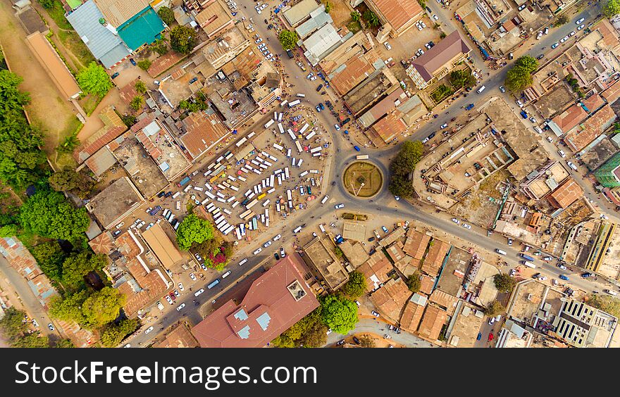 Aerial View Of The Morogoro Town.