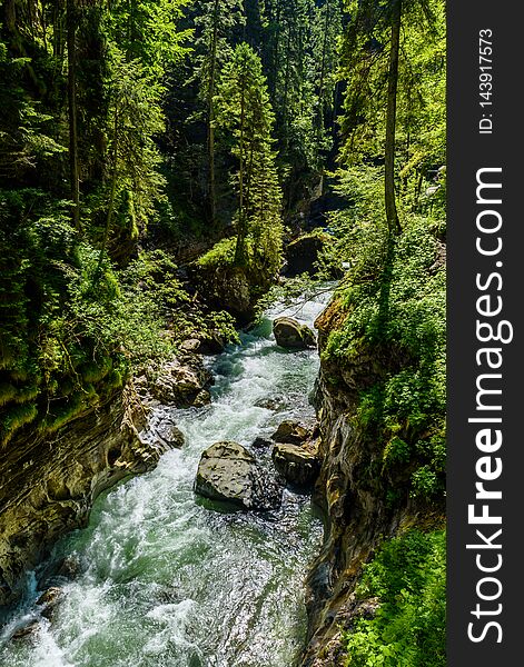 Breitachklamm - Gorge With River In South Of Germany