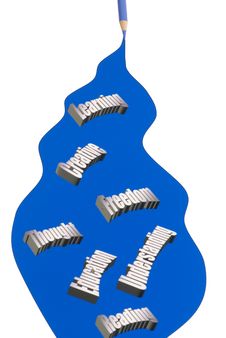 Flow Of Words 2 Blue Royalty Free Stock Image Flow Of Words 2 Blue Royalty Free Stock Image