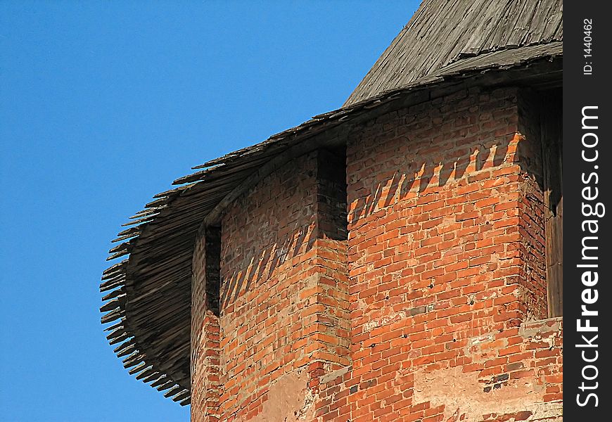 The old tower of the Novgorod citadel, XV century. The old tower of the Novgorod citadel, XV century