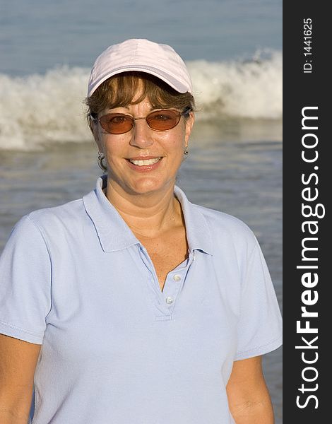 Portrait of a Sportswoman on the Beach