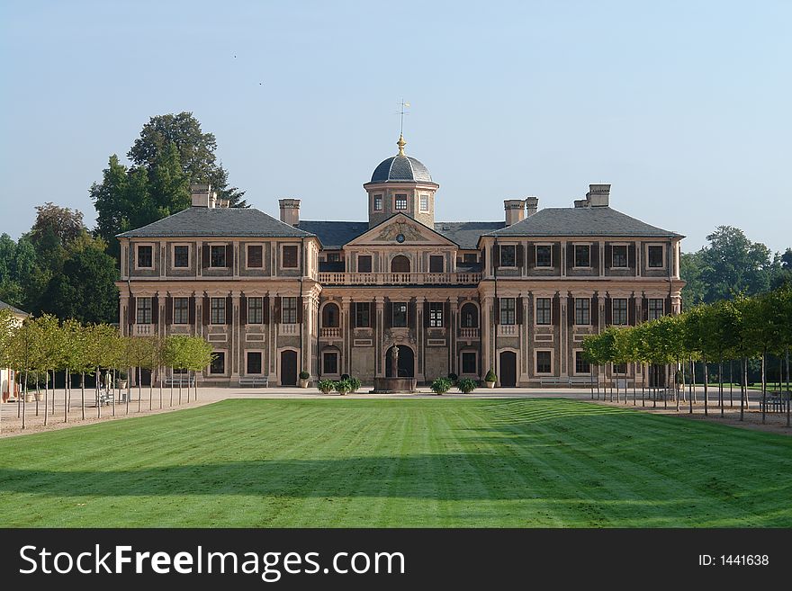 A symmetrical 17th century chateau in the south-west of Germany. A symmetrical 17th century chateau in the south-west of Germany.