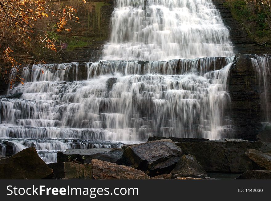 Cascades in the fall at Albion Falls, Hamilton, ON. Cascades in the fall at Albion Falls, Hamilton, ON
