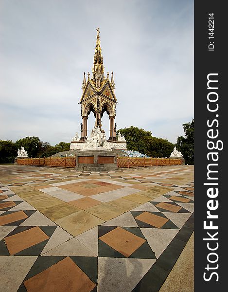 Prince Albert Memorial with emphasis on the tiles