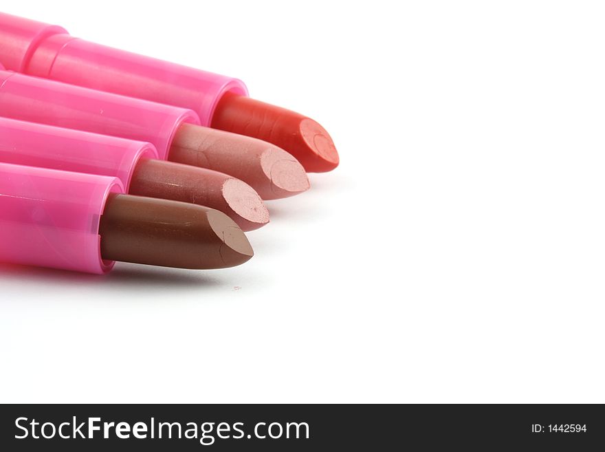 Lipstick on a white background