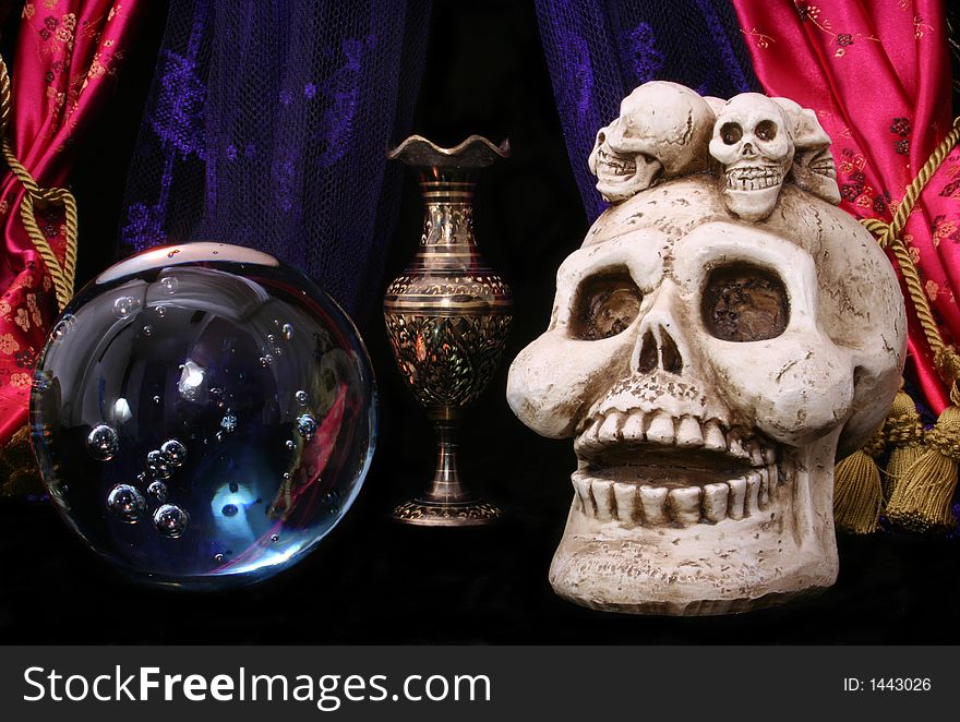 Skull and Crystal Ball