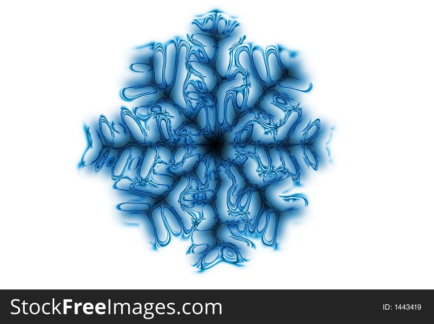 Snow flake generated by computer
