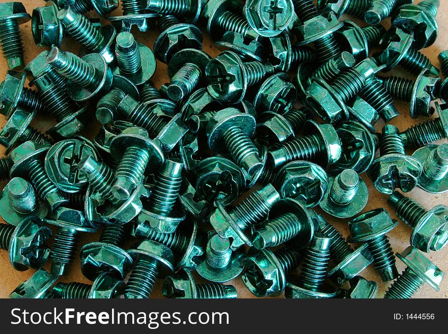 Shot of a pile of screws background