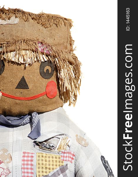 Scarecrow isolated on a white